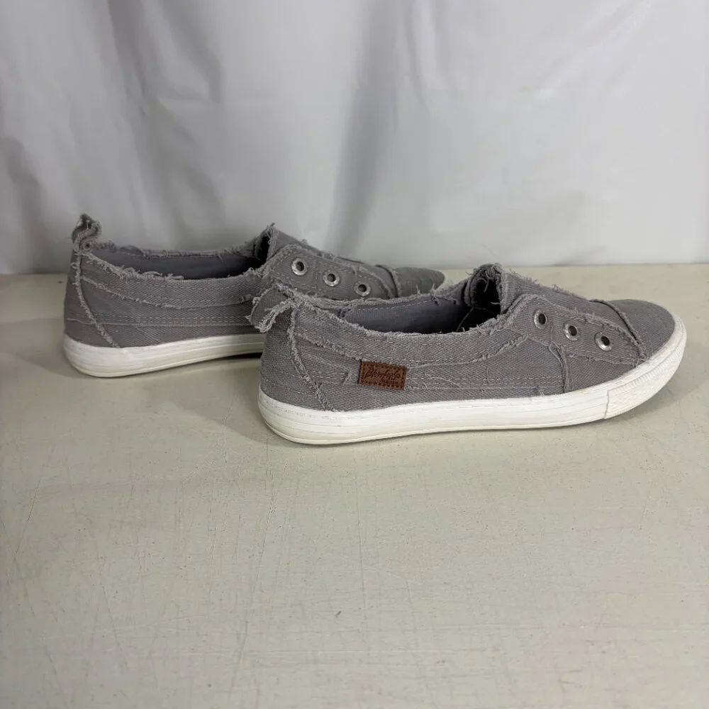 Blowfish Malibu Grey Slip-On Casual Canvas Sneaker Women Size 8.5 - Picture 6 of 13